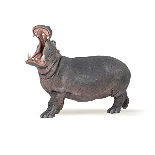 Image of Papo - Realistic Hippopotamus Figure - Ages 3+ - Wild Life Collection - Educational Play Savannah Animals - Gift Idea Toy for Girls and Boys