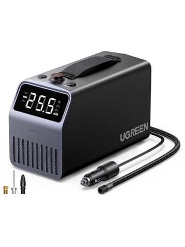 Image of UGREEN Tyre Inflator Air Compressor 150 PSI 12V Portable Car Tyre Pump with Accurate Digital Display for Tyre Pressure Gauge Electric Pump Compatible with Cars, Motorcycles, Bicycles, Balls