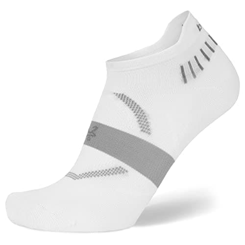 Image of Balega Hidden Dry Moisture Wicking Performance No Show Athletic Running Socks for Men and Women 1 Pk, White, Small, S