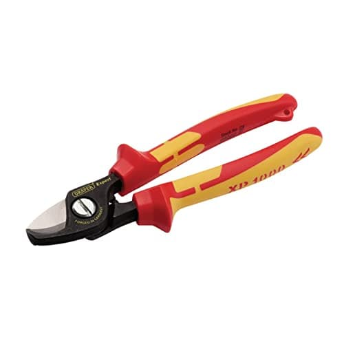 Image of Draper 99060 XP1000 VDE Cable Shears, 170mm, Tethered, Red and Yellow, One Size