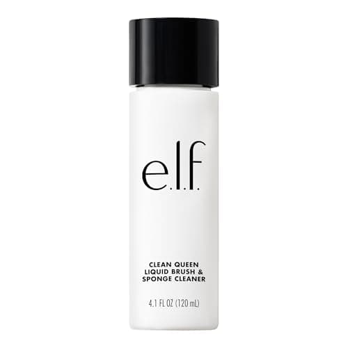 Image of e.l.f. Clean Queen Liquid Brush & Sponge Cleaner, Foaming Gel Makeup Brush Cleanser, Gentle Formula, Suitable for Sensitive Skin, Easy-To-Use, Vegan & Cruelty-Free