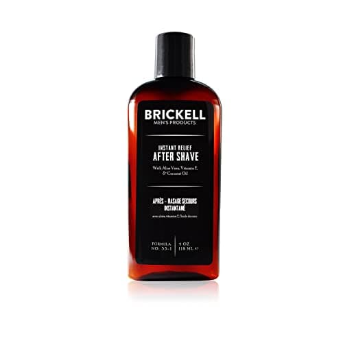 Image of Brickell Men's Instant Relief Aftershave for Men, Natural and Organic Soothing After Shave Balm to Prevent Razor Burn, 118 ml, Unscented
