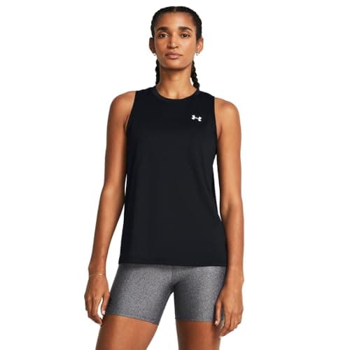 Image of Under Armour Tech Tank Solid - Black / / White - SM
