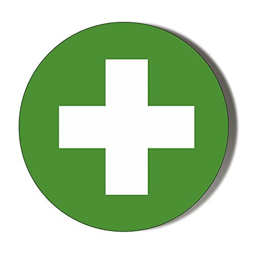 Image of FIRST AID GREEN CROSS 38mm 38mm Round Fridge Magnet