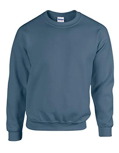 Image of Gildan Men's Sweatshirt Adult 50/50. Crew Neck Sweat/18000, Plain - Blue - X-Large