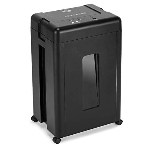 Image of WOLVERINE 15-Sheet Super Micro Cut High Security Level P-5 Heavy Duty Paper/CD/Card Shredder for Home Office, Ultra Quiet by Manganese-Steel Cutter and 32-Litre Pullout Waste Bin SD9520 (Black)