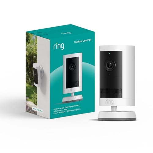 Image of Ring Outdoor Camera Plus (newest gen) Battery | Wide-Angle 2K Video with Ring Vision I DIY Wireless Outdoor Security Camera | alternative to CCTV system I 30-day free trial of Ring Subscription Plan