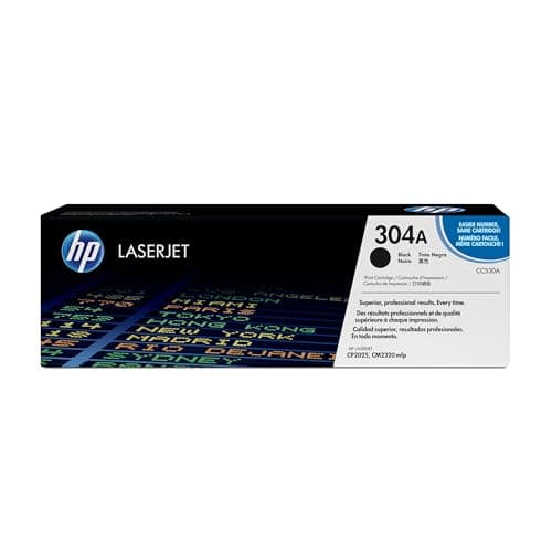 Image of HP CC530A 304A Original LaserJet Toner Cartridge, Black, Single Pack