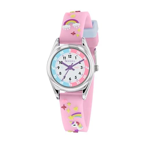 Image of Tikkers Girls Analogue Classic Quartz Watch with silicone strap TK0145