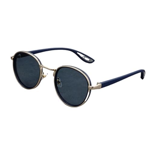 Image of bergxperten Blake Hampton Carson Rift Shades sunglasses Round Black Sunglasses with UV Protection for Men and Women - Ideal for Driving, Fishing and Outdoor Use