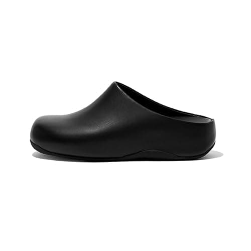 Image of Fitflop Women's Shuv - Leather Clogs, Black Black 001, 6 UK