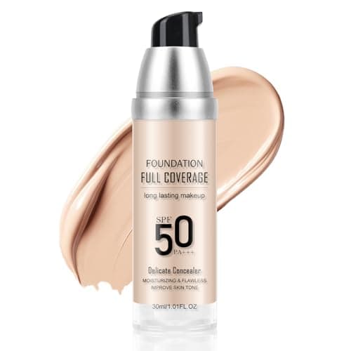 Image of KYDA Full Coverage Matte Foundation BB Cream, Moisturizing Flawless Liquid Concealer, Skin-improving Foundation for All Skin, 1.01 fl oz, NATURAL