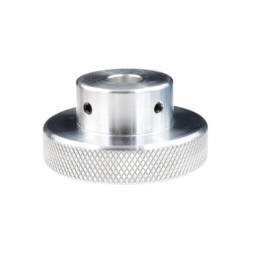 Image of Aluminum Alloy Hand Wheel Embossed anodizing Valve Round Light Hole top Wire knob(12mm,Silver)