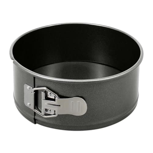 Image of Zyliss Non-Stick Springform Cake Tin, 20cm/8 inch, PFAS Free Carbon Steel, Grey, Round Baking Tin, Loose Base Easy Release, Dishwahser Safe