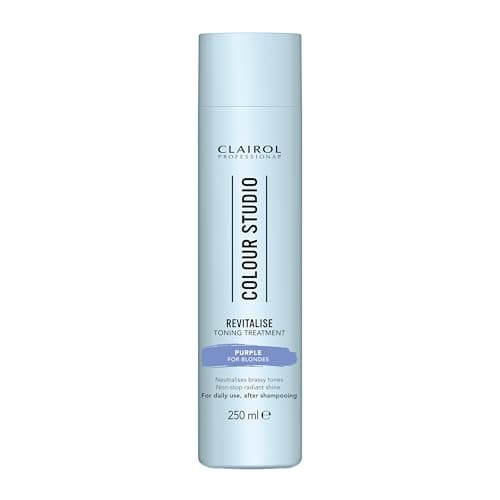 Image of Clairol Professional Colour Studio | Step 3 Revitalise | Purple Toning Conditioner for Blonde Coloured Hair | Neutralises Brassiness | Non-stop shine | All hair types | Vegan | For Daily Use | 250ml