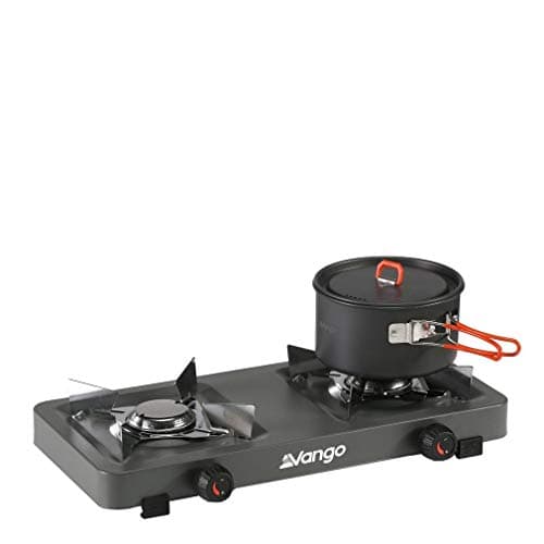 Image of Vango Blaze Camping Stove - Double Burner Gas Cooker - Compact Outdoor Stove for Camping, BBQ, Outdoor Cooking | EN417 Compliant