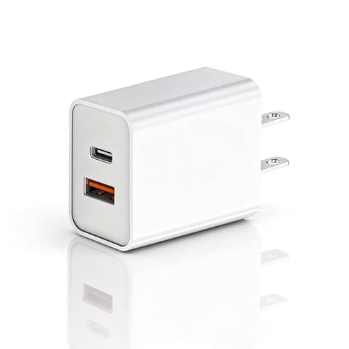 Image of UK to USA Plug Adapter with USB C & USB A Ports 2 Pin 20W USB Plug Travel Charger for Shaver/Toothbrush/IPhone/IPad/Samsung, Japan/China/Canada/Mexico Universal Travel Gadget (Do not use in UK)