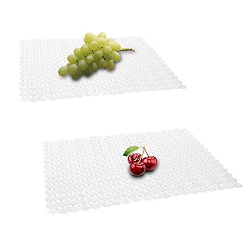 Image of Goldmeet Sink Protector Mat for Ceramic Sinks/Stainless Steel, Cuttable Sink Mats with Quick Draining Design, PVC Sink Draining Mat for Bathroom Kitchen Countertop, 30 x 40cm (Transparent)