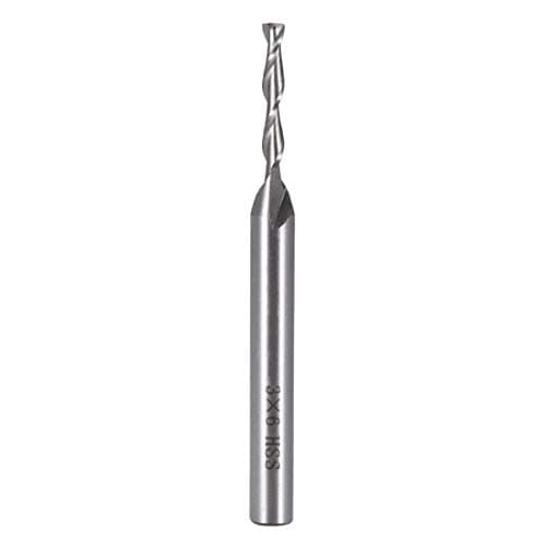 Image of sourcing map 3mm Cutting HSS-AL Spiral Drill Bit Straight End Mill Cutter 2 Flute with 6mm Shank