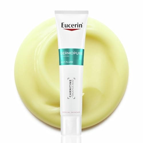 Image of Eucerin Dermopure Clinical Matt Fluid 40ml, Oil Control Face Moisturiser with Salicylic Acid & L-Carnitine, Hydrating Moisturising Cream for Oily, Blemish-Prone Skin