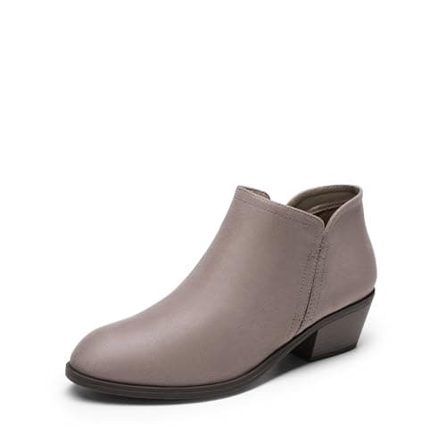 Image of DREAM PAIRS Women's Boots Chunky Heel Ankle Booties Shoes,Size 7.5,Grey-Suede,SDAB2433W