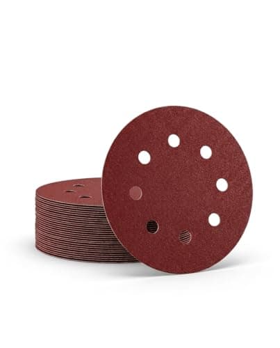 Image of 40Pcs 180mm Hook & Loop Sanding Discs 180 Grit Sandpaper, 7 Inch 8 Holes Drywall Sander Pads Abrasive Pads for Wood, Metal & Plaster Sanding