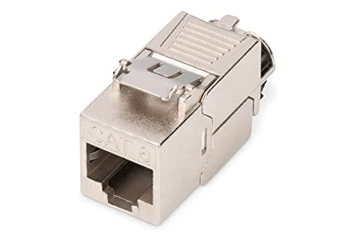 Image of DIGITUS DN-93816 – Keystone module Cat 8.1 – 1 piece – RJ45 network socket Cat8 shielded – 2000 MHz – 25GBase-T & 40GBase-T – 25 Gbit/s & 40 Gbit/s – AWG 26/7 to AWG 22/1 – assembly tool-free