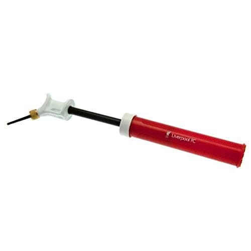 Image of Liverpool Kids' Dual Action Portable Inflation Pump - Football Pump Also Suitable for Rugby, Basketball, Netball - Compact & Lightweight with Needle, for All Sports Balls - Official Licensed Product