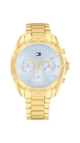 Image of Tommy Hilfiger Analogue Multifunction Quartz Watch for Women with Gold Colored Stainless Steel Bracelet - 1782783