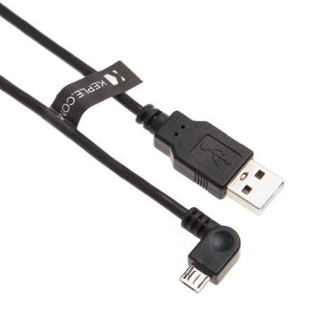 Image of Right Angle Micro USB Cable 90 Degrees Angled Charging & Data Sync Wire In Car Charge Lead Compatible with TomTom START 50, 20, 25, 40, 35, 30, 60 GPS Sat Navigation System | 1m