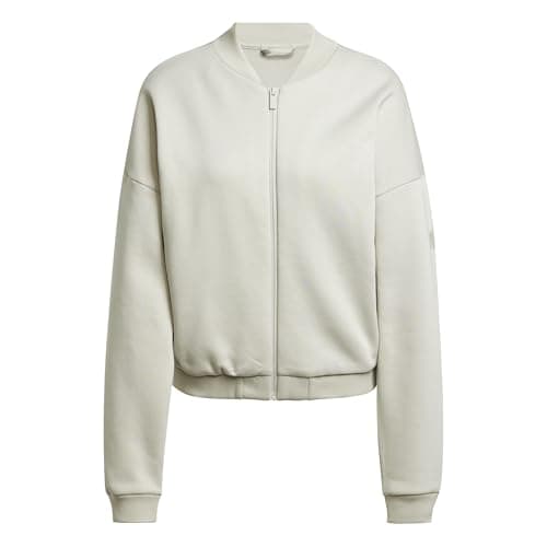 Image of adidas Women's ESSENTIALS CONTEMPORARY LOGO BOMBER JACKET, Wonder Alumina, XL