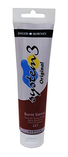 Image of Daler Rowney System 3 Original Acrylic Paint 150ml Tubes - Burnt Sienna