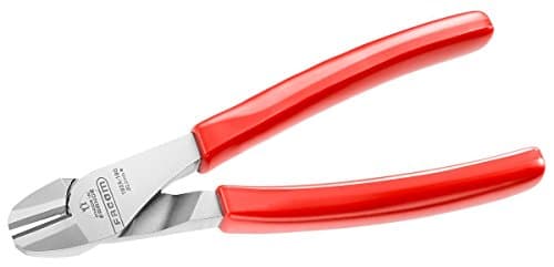 Image of Facom Diagonal Cutting Pliers with Carved PVC Handle, Red, 180mm
