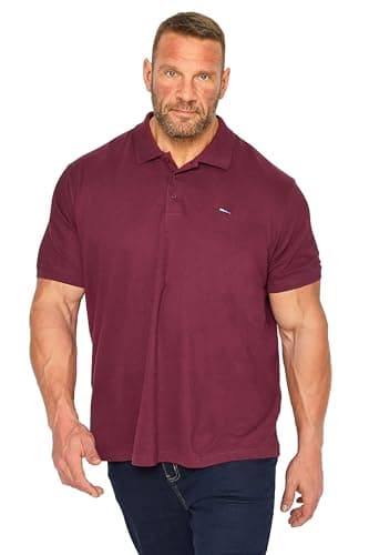 Image of BadRhino Big & Tall Windsor Red Core Polo Shirt - Men's - Plus Size Curve