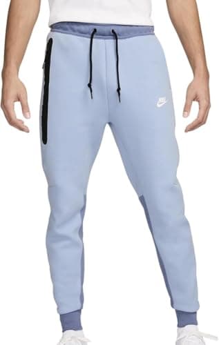 Image of NIKE Men's M Nk TCH FLC Jggr Pants, Light Armory Blue/Ash Slate/White, M