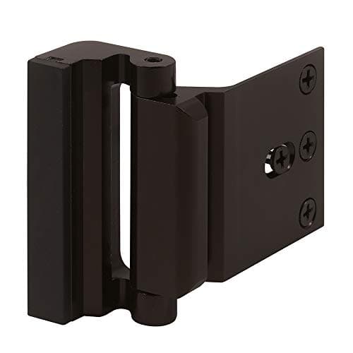 Image of Defender Security U 11126 Door Reinforcement Lock – Add Extra, High Security to Your Home and Prevent Unauthorized Entry – 3” Stop, Aluminum Construction (Bronze Anodized Finish), 7.62 cm