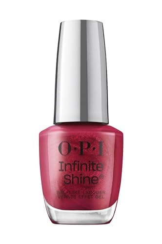 Image of OPI Infinite Shine Nail Polish - I'm Not Really a Waitress™ - Gel Like & Long Lasting Burgundy Red Nail Polish - with Pre-Cured Gel Technology & OPI Pro-Wide Brush (15ml)