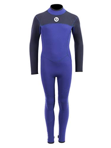 Image of Two Bare Feet Kids Thunderclap 5/4mm Neoprene Winter Wetsuit – Thick, Full Length, Warm & Flexible Design for Cold Water Surfing, Diving, Swimming & Watersports (Navy, XXL (13-14 Years))