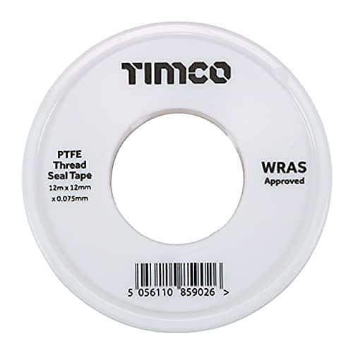 Image of TIMCO PTFE Thread Seal Tape - Plumbing tape - 12m x 12mm - 2 rolls in a pack