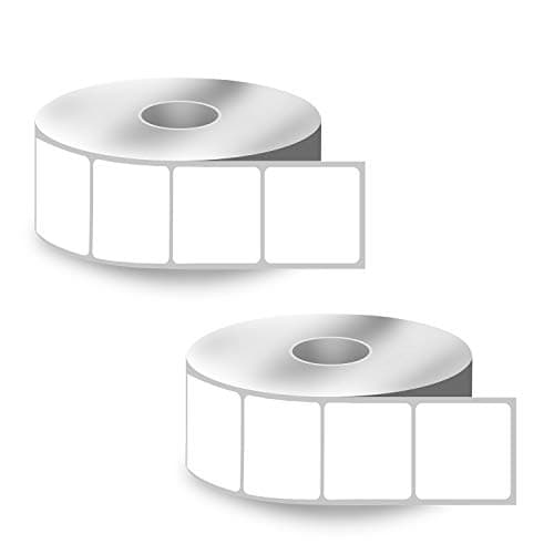 Image of BETCKEY 25mm x 25mm (1 in x 1 in) Square QR Code Thermal Labels - 2760 Perforated Labels per Roll, Compatible with Zebra & More Printers