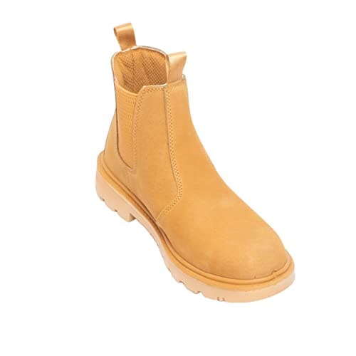 Image of GRAFTERS Safety Chelsea Dealer Boots, Honey Nubuck, 8 UK