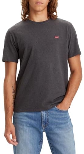 Image of Levi's Men's Ss Original Housemark Tee- Core Chesthit Logo T-Shirt, Dark Charcoal Heather Dkr, XXL
