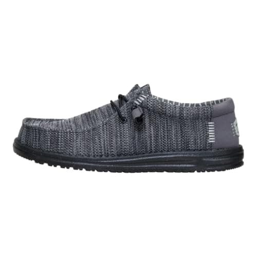Image of HEYDUDE - Men's Wally Stretch Sox - Casual Slip-On Shoes - Moccasin Style - Grey, 9