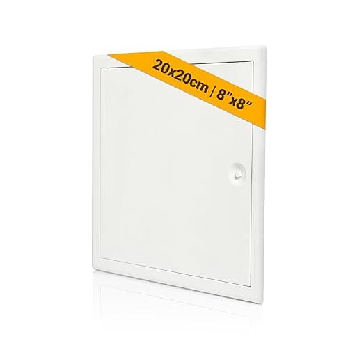 Image of Proxinova Metal Access Panel 200x200 mm for Outdoor and Indoor, Steel Access Panel for Inspection Hatch, Fuse Box Cover Cabinet, Wall and Ceiling, Conceals Wires, Meters, Pipes, Fits Flush to Surfaces