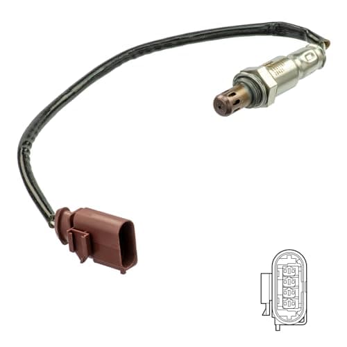 Image of DELPHI ES21187-12B1 Lambda Sensor in Front of Catalytic Converter Oxygen O2 Sensor Planar Probe Heated 440 mm