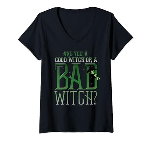 Image of Womens The Wizard Of Oz Good Witch Bad Witch V-Neck T-Shirt