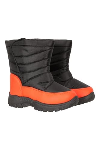 Image of Mountain Warehouse Caribou Junior Kids Snow Boots - Snowproof, Fleece Lining, Warm, Insulated, High Traction Sole - Ideal For Dark Red Kids Shoe Size 9