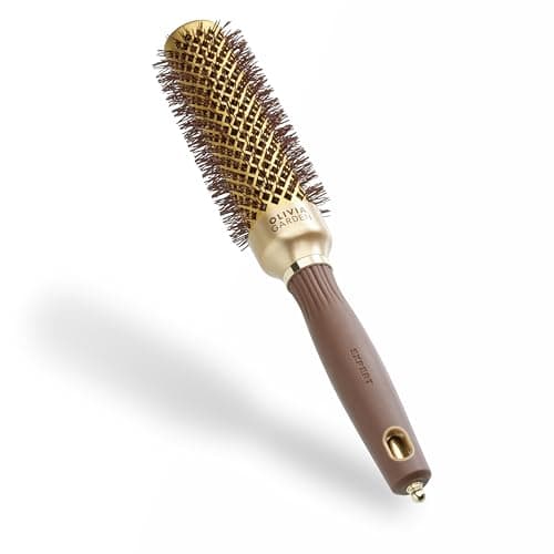 Image of Olivia Garden Expert Blowout Speed – Gold & Brown - 35 - Ceramic Coated Round Brush with Extra Long Barrel for 25% Faster Blowouts