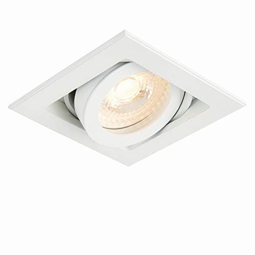 Image of National Lighting Xeno Matt White Single Adjustable Tilt GU10 LED Mains Voltage Recessed Indoor Boxed Downlight