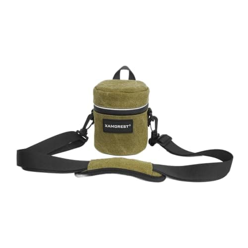 Image of XAMOREST Camera Lens Case Camera Lens Canvas Bag Compatible with Canon EF-S 18-55MM/EF 50MM F1.4/EF-S 10-18MM, Nikon AF-S 18-55MM/AF 50MM F1.4D and Other Lens Below 3.35" x 3.74"(D x L)(Green)